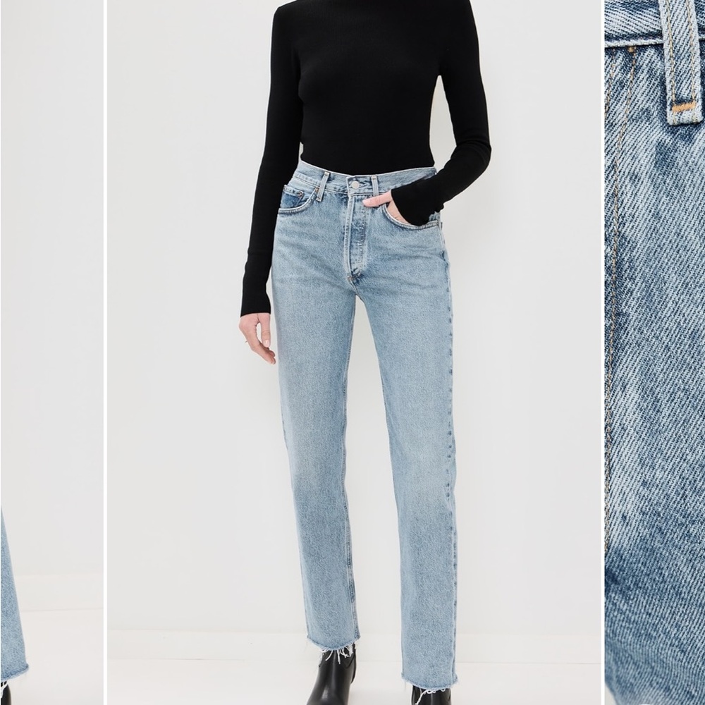 Agolde Lana Mid Rise Straight Jeans
